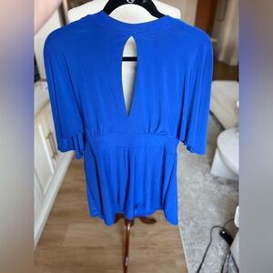 NWOT Charlotte Russe Royal Blue Keyhole Romper